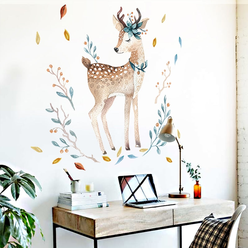 Bedroom Decor Deer Wall Stickers - Virtual Blue Store