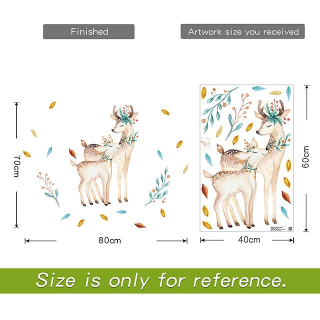 Bedroom Decor Deer Wall Stickers - Virtual Blue Store