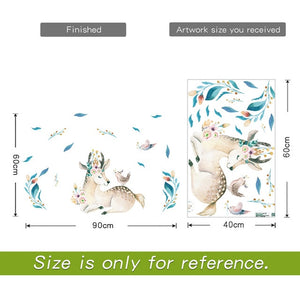 Bedroom Decor Deer Wall Stickers - Virtual Blue Store