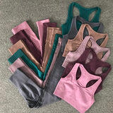 2PCS  Hyperflex Seamless Yoga Set Sportswear Sports Bra+Leggings Fitness Pants Gym Running Suit Exercise Clothing Athletic - Virtual Blue Store