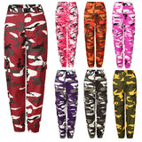 New Women Camo Cargo High Waist Hip Hop Trousers Pants Military Army Combat Camouflage Long Pants Hot Capris - Virtual Blue Store