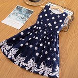3-12 Years Girls Polka-Dot Dress - Virtual Blue Store