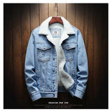 Men Warm Denim Thicker Jacket - Virtual Blue Store