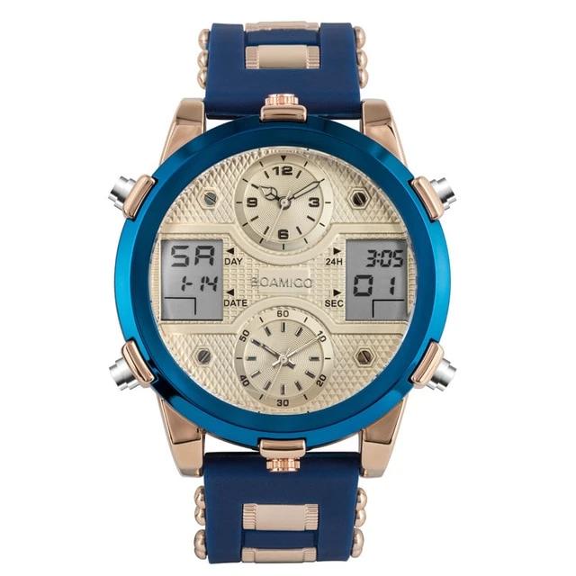 Men's Quartz LED Digital Watch - Virtual Blue Store