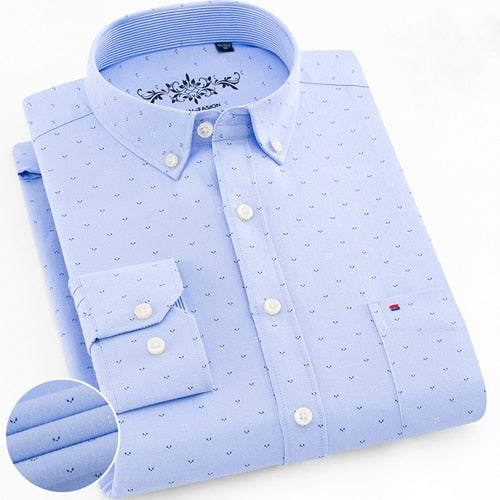Men's Long Sleeve Solid Dress Shirt - Virtual Blue Store