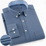 Men's Long Sleeve Solid Dress Shirt - Virtual Blue Store