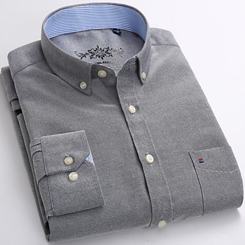 Men's Long Sleeve Solid Dress Shirt - Virtual Blue Store