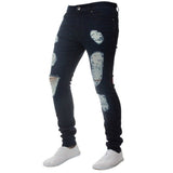 Slim Casual Hole Ripped Jeans - Virtual Blue Store