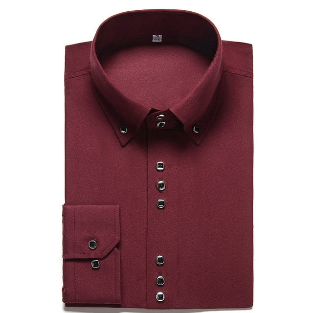 Casual Men Long Sleeve Shirt - Virtual Blue Store