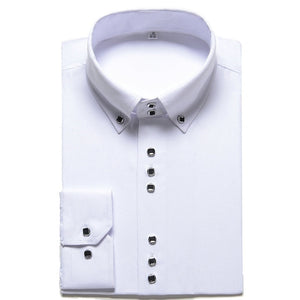 Casual Men Long Sleeve Shirt - Virtual Blue Store