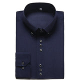 Casual Men Long Sleeve Shirt - Virtual Blue Store
