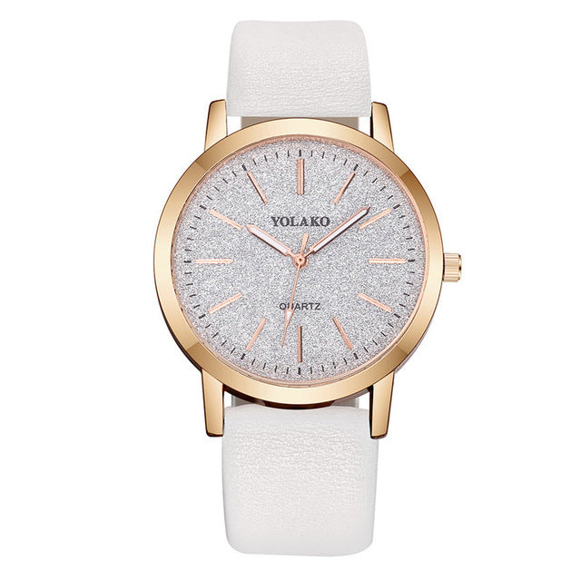 Leather Quartz Women's Watch - Virtual Blue Store