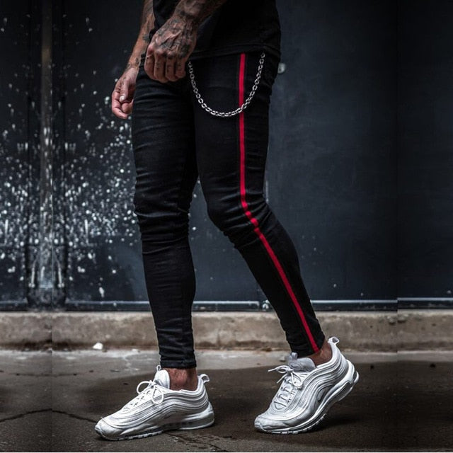Men Streetwear Destroyed Ripped Jeans - Virtual Blue Store