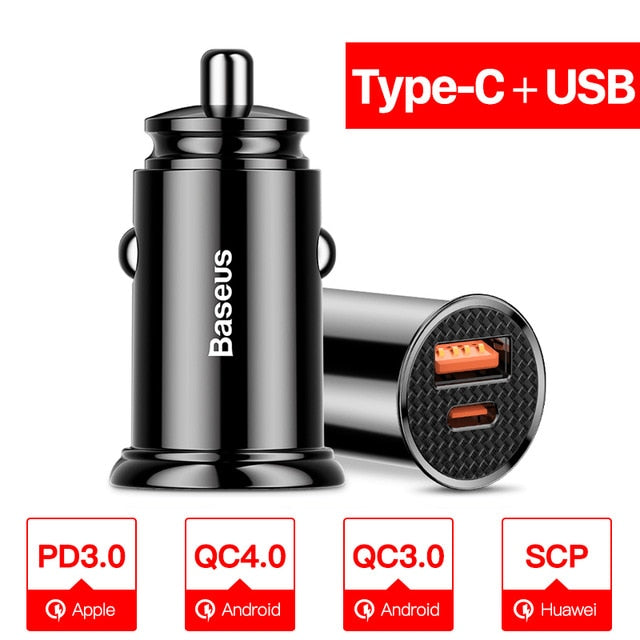 3.0 USB Car Charger For iPhone - Virtual Blue Store