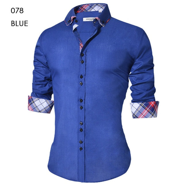 Men's Casual Slim Fit Shirt - Virtual Blue Store