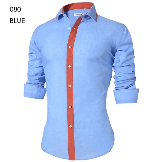 Men's Casual Slim Fit Shirt - Virtual Blue Store