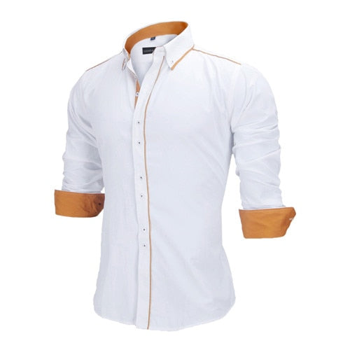 Men Slim Fit Male Shirt - Virtual Blue Store