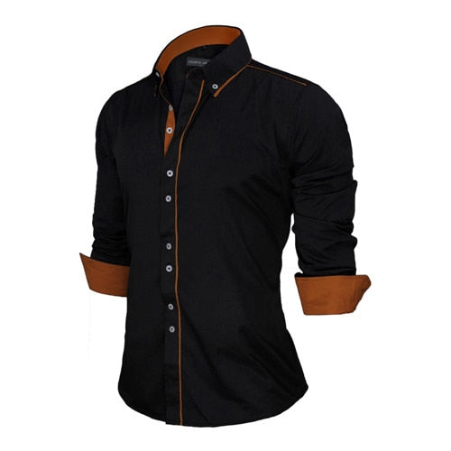 Men Slim Fit Male Shirt - Virtual Blue Store