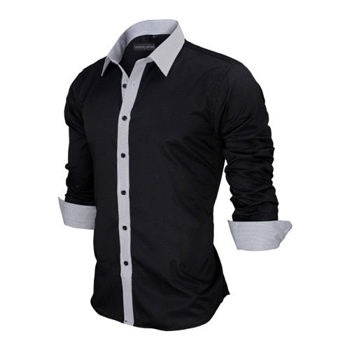 Men Slim Fit Male Shirt - Virtual Blue Store