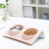 Stainless Steel Double Dog Cat Bowls