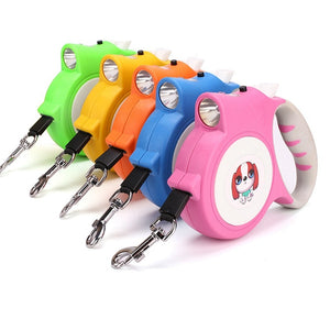5M Retractable Dog Leash Automatic Flexible Dog Puppy Cat Traction Rope Belt Dog Leash with LED Detachable Flashlight For Dogs - Virtual Blue Store