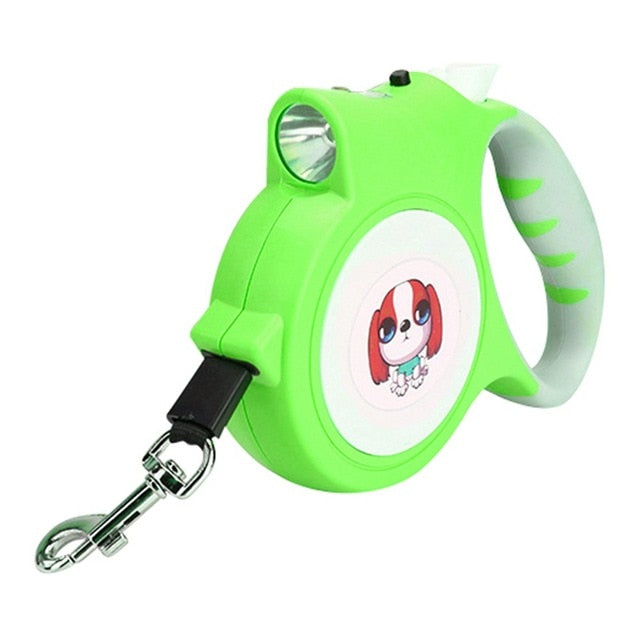 5M Retractable Dog Leash Automatic Flexible Dog Puppy Cat Traction Rope Belt Dog Leash with LED Detachable Flashlight For Dogs - Virtual Blue Store