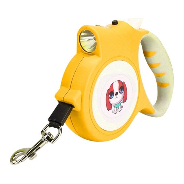 5M Retractable Dog Leash Automatic Flexible Dog Puppy Cat Traction Rope Belt Dog Leash with LED Detachable Flashlight For Dogs - Virtual Blue Store