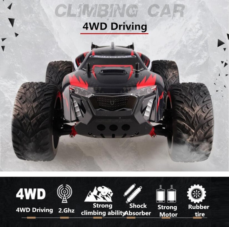 New Durable Racing RC Car 4WD 2.4G 1:10 Full-ratio Four-wheel 30-35KM Remote Control Car High-speed RC Drift Car Buggy Truck - Virtual Blue Store