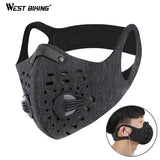 WEST BIKING N95 Dust-proof Cycling Mask With Filter Activated Carbon Bike Face Mask Outdoor Coronavirus Mask Bicycle Face Shield