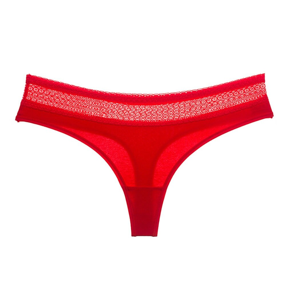 Vikimo Women's Sexy Lace G-String/T String/Thong Bikini Panty (Free Size)  (Pack of 1, Red)