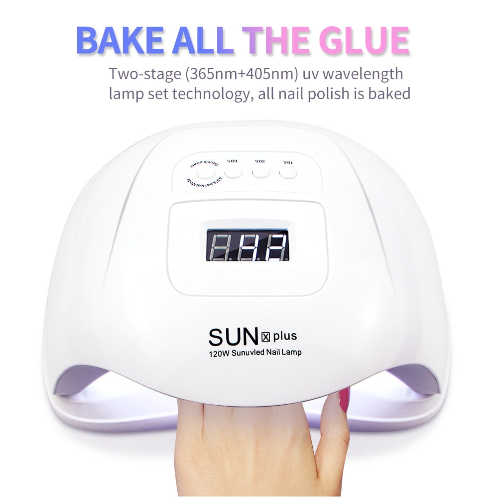 SUNS9 120W UV Lamp LED Nail Lamp Nail Dryer Sun Light Timer 10/30/60s For Gel Nail Lamp Drying Lamp Nail Art Tools - Virtual Blue Store