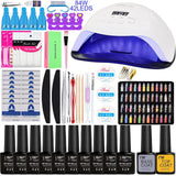 Nail Set 84W UV LED Lamp For Manicure 27/20/10 pcs Gel Nail Polish Set Soak Off Gel Varnish For Nail Art Set Dryer Machine Tools - Virtual Blue Store