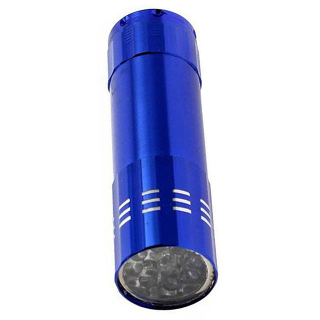Nail Dryer Mini 9 LED Lights Flashlight UV Lamp Portable Nail Gel Mask Fast Drying Manicure Tool - Virtual Blue Store