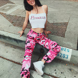New Women Camo Cargo High Waist Hip Hop Trousers Pants Military Army Combat Camouflage Long Pants Hot Capris - Virtual Blue Store