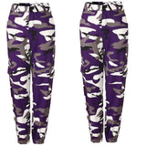 New Women Camo Cargo High Waist Hip Hop Trousers Pants Military Army Combat Camouflage Long Pants Hot Capris - Virtual Blue Store