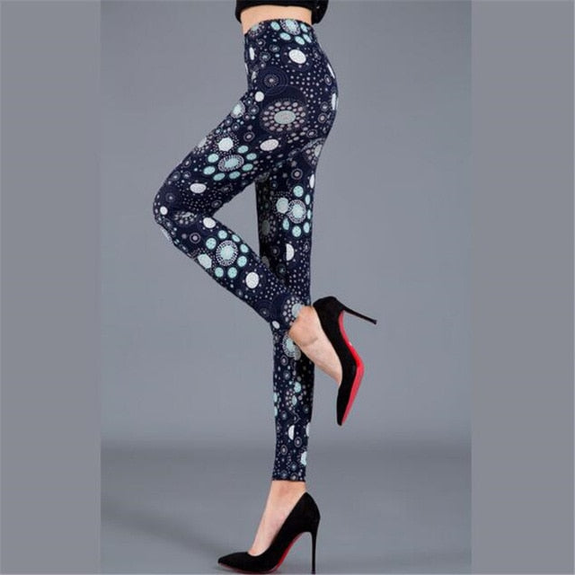 YSDNCHI High Waist Legging Breathable Slim Snake Printing Leggings Push Up Elastic Leggin Slim Ladies Trousers Stretch Legging - Virtual Blue Store