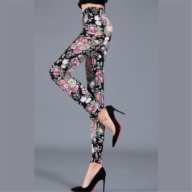 YSDNCHI High Waist Legging Breathable Slim Snake Printing Leggings Push Up Elastic Leggin Slim Ladies Trousers Stretch Legging - Virtual Blue Store