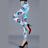 YSDNCHI High Waist Legging Breathable Slim Snake Printing Leggings Push Up Elastic Leggin Slim Ladies Trousers Stretch Legging - Virtual Blue Store