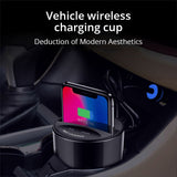 Bonola Fast Wireless Car Charger Cup for SamsungS10/S9/S8/Note10 10W Qi Wireless Charging Car Cup for iPhone11Pro/XsMax/Xr/8Plus - Virtual Blue Store