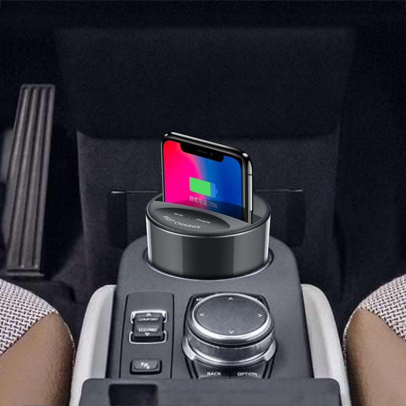 Bonola Fast Wireless Car Charger Cup for SamsungS10/S9/S8/Note10 10W Qi Wireless Charging Car Cup for iPhone11Pro/XsMax/Xr/8Plus - Virtual Blue Store