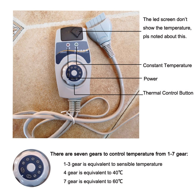 Far Infrared Natural Photon Jade Tourmaline Heating Pad Pro Hot Stone Therapy Mat with Smart Controller Adjustable Temperature - Virtual Blue Store