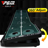 Pgm 3M Indoor Golf Putter Trainer Training Mat Golf Putter Adjustable Slope Green Putter Mini Golf Putting Green Mat - Virtual Blue Store