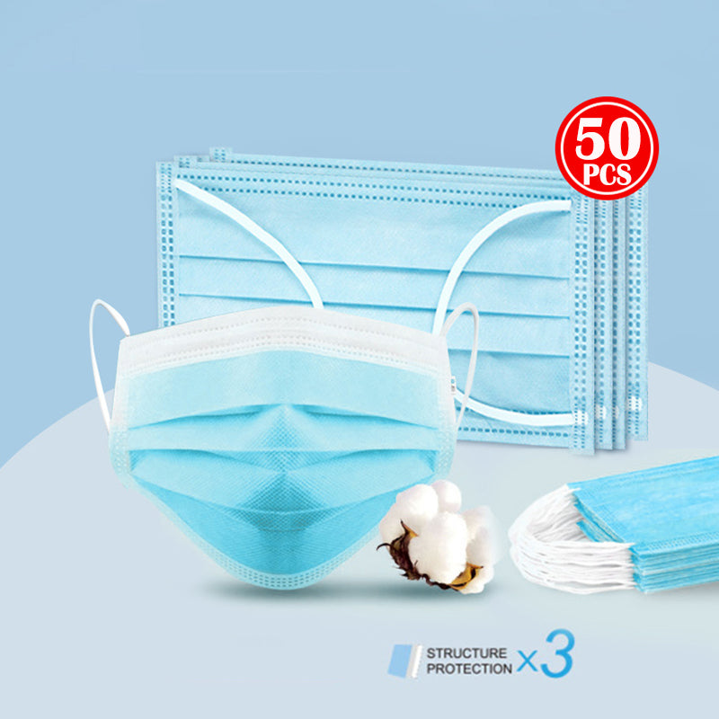 Disposable Masks 50/300pcs Mouth Mask 3-Ply Anti-Dust FFP3 FFP2 N95 Nonwoven Elastic Earloop Salon Mouth Face Masks - Virtual Blue Store
