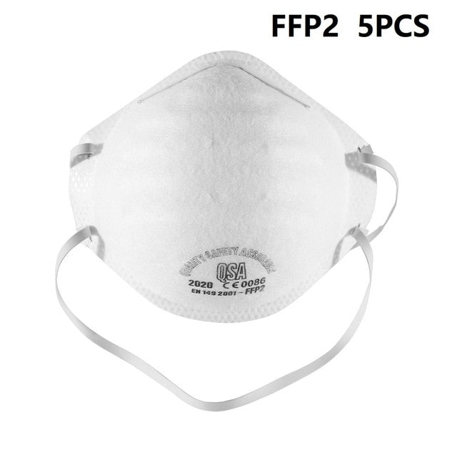 Disposable Masks 50/300pcs Mouth Mask 3-Ply Anti-Dust FFP3 FFP2 N95 Nonwoven Elastic Earloop Salon Mouth Face Masks - Virtual Blue Store
