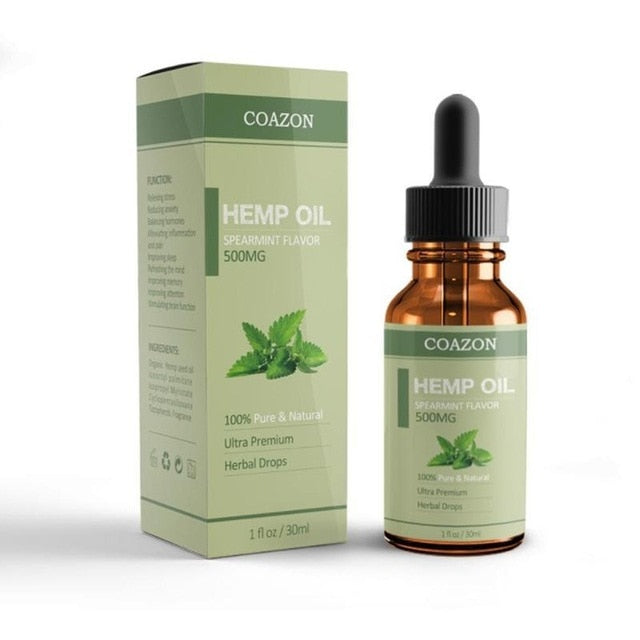 Organic Hemp Seed CBD Oil Essential Oils Herbal Drops 50000mg Relieve Stress Massage Body Care Pain Relief Improve Sleep 30ml - Virtual Blue Store