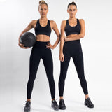 2PCS  Hyperflex Seamless Yoga Set Sportswear Sports Bra+Leggings Fitness Pants Gym Running Suit Exercise Clothing Athletic - Virtual Blue Store