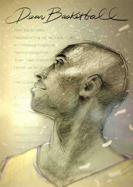 CANVAS Painting Moive NEW Sport 2020 The Last Dance Michael Jordan VS Dear Basketball Kobe Bryant All Star Game Poster Wall Art - Virtual Blue Store