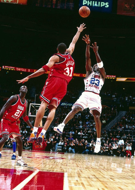 CANVAS Painting Moive NEW Sport 2020 The Last Dance Michael Jordan VS Dear Basketball Kobe Bryant All Star Game Poster Wall Art - Virtual Blue Store