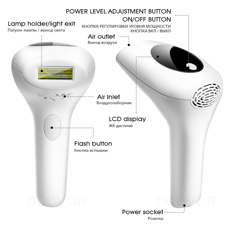 999999 Flashes  New Laser Epilator Permanent IPL Photoepilator Hair Removal depiladora Painless electric Epilator - Virtual Blue Store