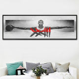 Michael Jordan Wings Poster Fly Dunk Basketball Stars Wall Pictures for Living Room Decoration Bedroom Sport Wall Art Canvas - Virtual Blue Store